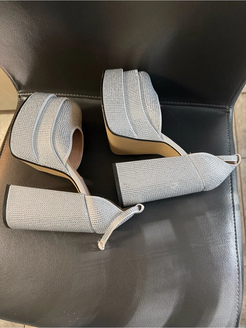 Steve Madden Charlize Platform Heels, Covered All Over In Sparkling Rhinestone